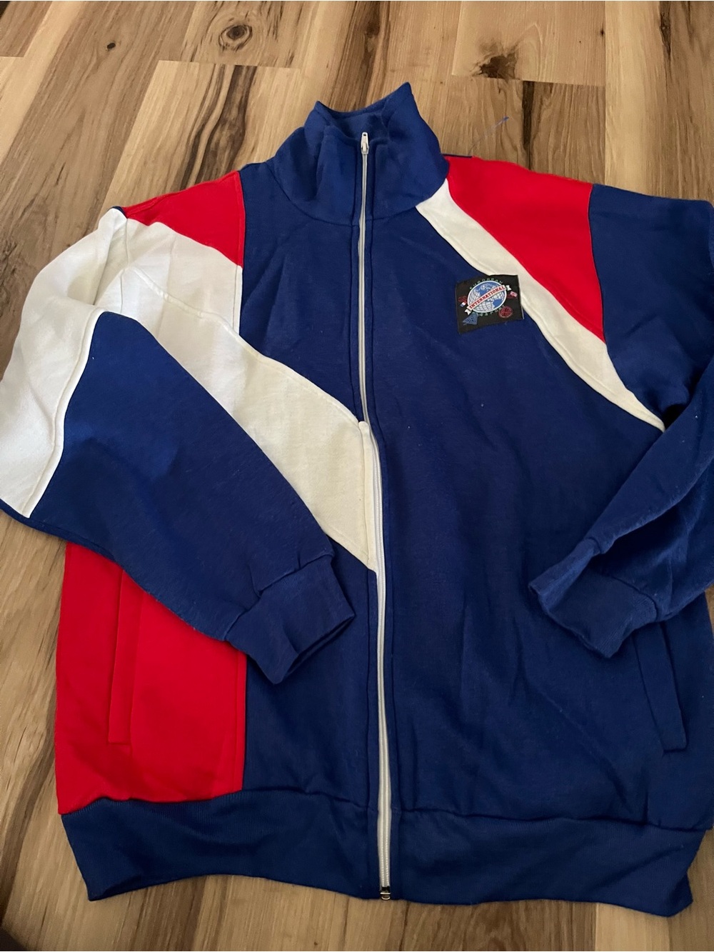 Wear International Leisure European International Passport Track Jacket VTG L